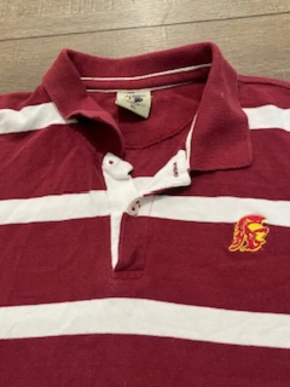Joe College Authentic USC Trojan Polo Logo Shirt‎ Men’s Size XL